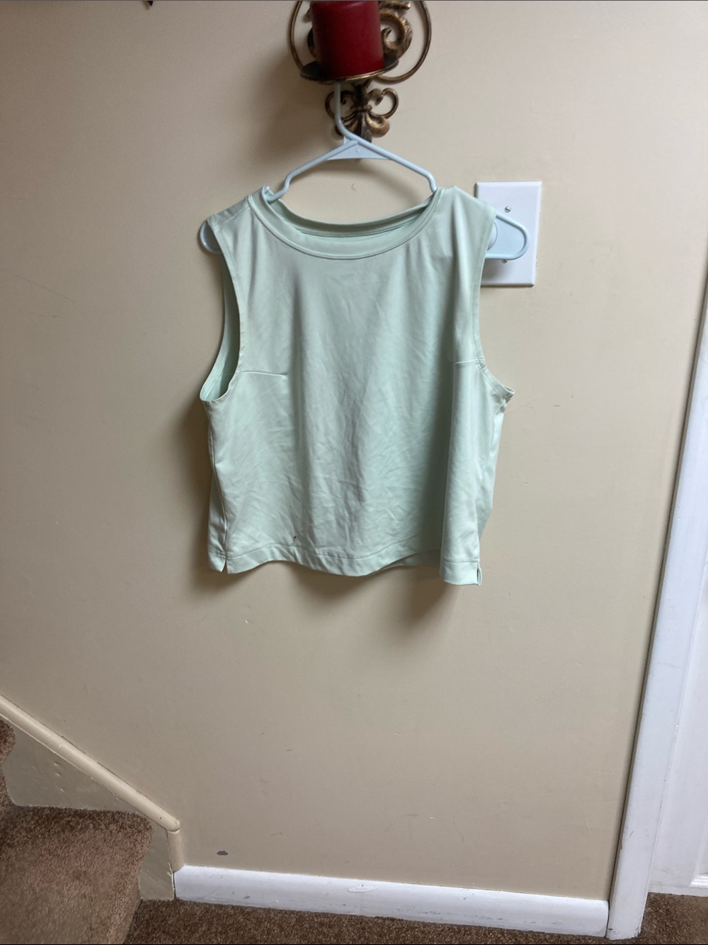 Jockey Light Mint Green Muscle Tank Top